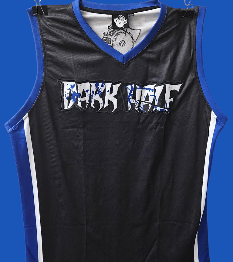 Image of DARK HALF  : 2025 GRAVEYARD BLUEZ LOGO BASKETBALL JERSEY 
