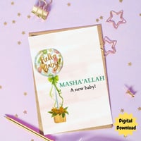 Image 1 of Hello Baby Muslim Card