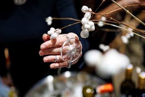 Image of "The great Atlas..." silver ring with rock crystal · MAXIMUS ATLAS AXEM UMERO... ·