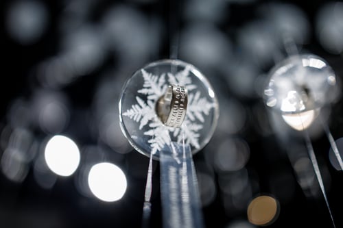 Image of "The great Atlas..." silver ring with rock crystal · MAXIMUS ATLAS AXEM UMERO... ·