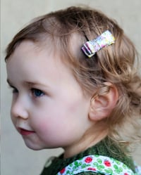 Image 1 of Pack of two blue tit soft baby hair bows