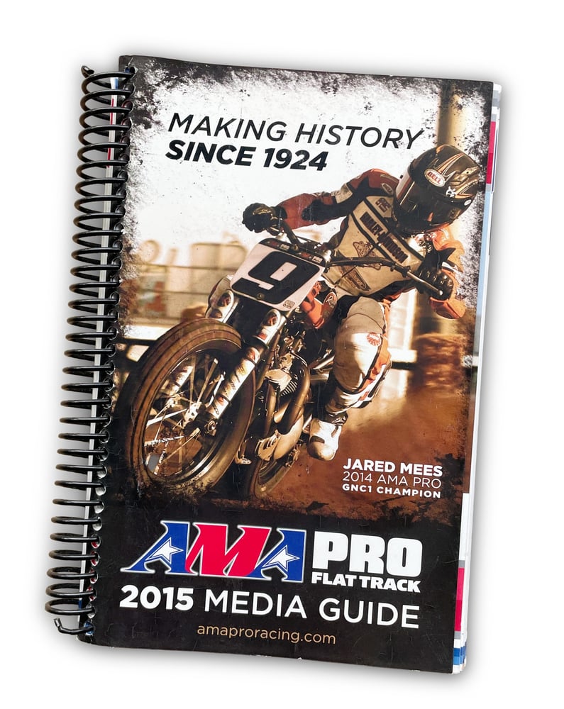 Image of 2015 AMA Pro Flat Track Media Guide (SIGNED by J Mees) FREE POST