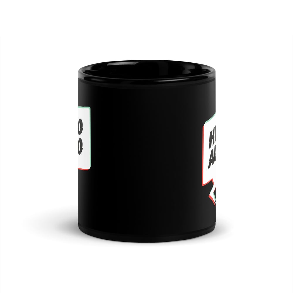 Image of Glossy Black "Logo" Mug