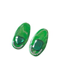 Image 1 of Green Silver Sparkle Tongue 💚👅🩶