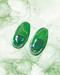 Image 3 of Green Silver Sparkle Tongue 💚👅🩶