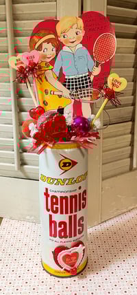 Vintage Tennis Lovers Valentine's Day Decoration
