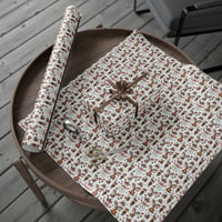 Image 4 of Holiday Gingerbread & Snowman Wrapping Paper Roll — Festive Christmas Gift Wrap