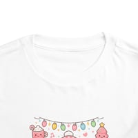 Image 4 of Toddler Tee — Cute Kawaii Snowman Christmas Holiday Shirt