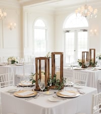 Image 2 of Handcrafted Wood Candle Lantern: Rustic Farmhouse Wedding Centerpiece