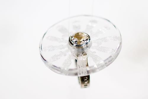 Image of "Heart full of joy" silver ring with rock crystal · CUM LAETISSIMA RERUM ·