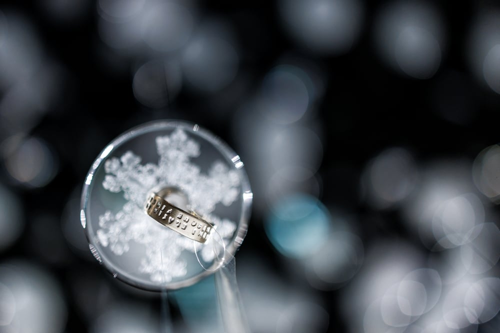 Image of "For “joy..." silver ring with rock crystal · ENIM ANIMI ELATIO... ·