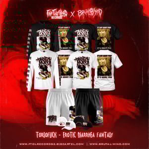 Image of *PREORDER Torsofuck "Erotic Diarrhea Fantasy" BLACK/WHITE Short/Long Sleeves Shirts/Shorts/Dad Hat