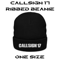 Callsign 17 Ribbed Beanie, Embroidered 