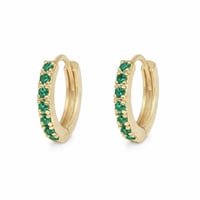 Image 1 of Emerald Huggie Earring