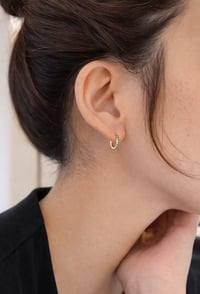 Image 2 of Emerald Huggie Earring