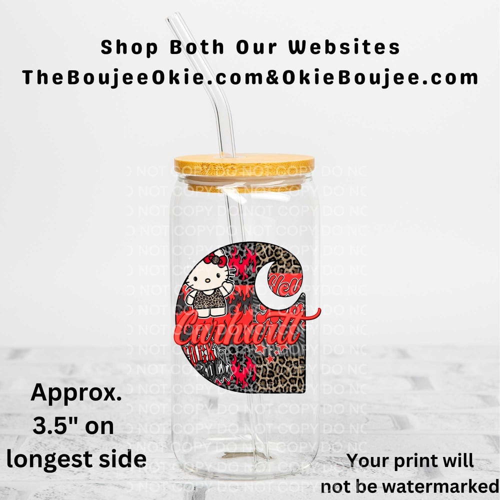 Image of Hello Kitty Carhartt Uv Dtf Decal T8