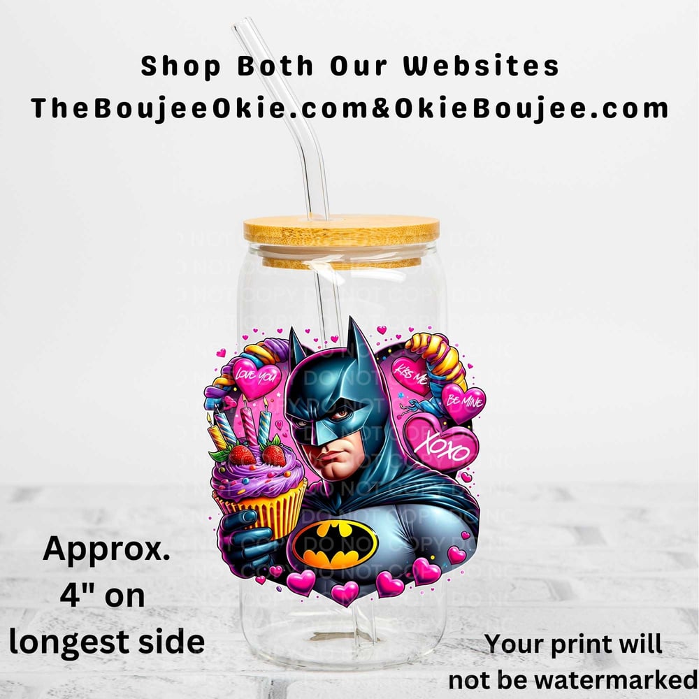 Image of Batman Valentine Uv Dtf Decal T6