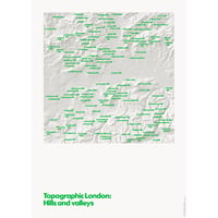 Image 1 of Topographic London: Hills and valleys poster