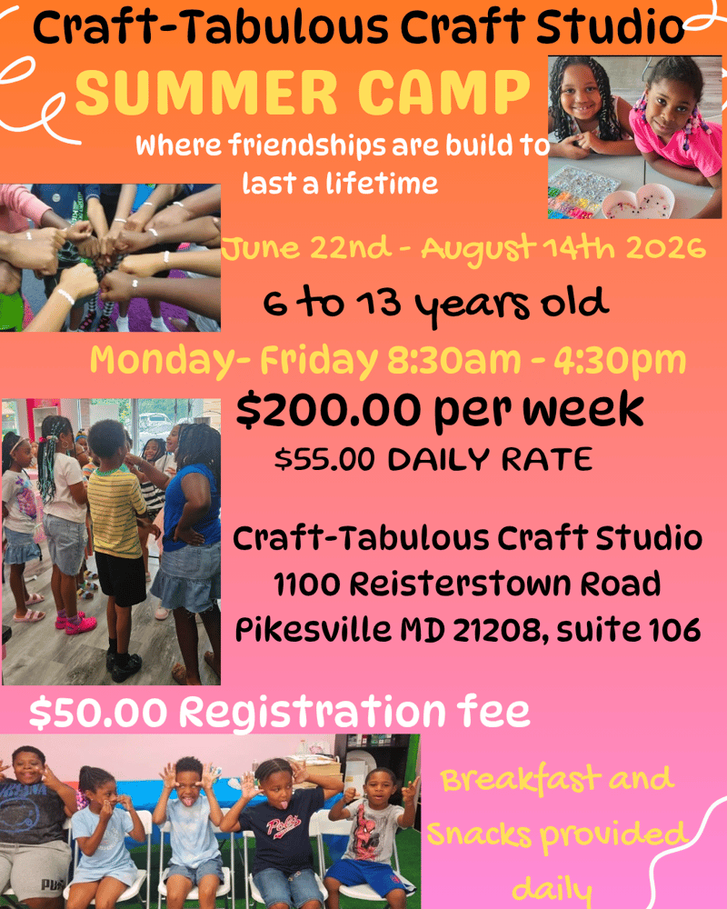 Image of Craft-Tabulous Craft Studio Summer Camp 