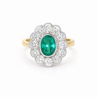 Image 1 of D HEIRLOOM EMERALD RING