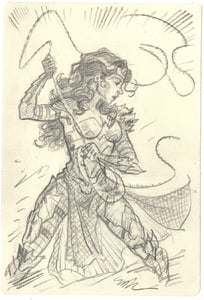 Image of  ORIGINAL SKETCH OF ABSOLUTE WONDER WOMAN