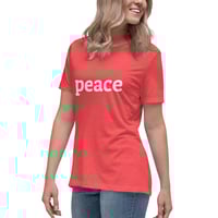Image 12 of Women's Relaxed T-Shirt, Peace Tee