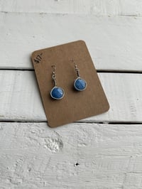 Image 1 of Denim Quartz Silver-Plated Earrings