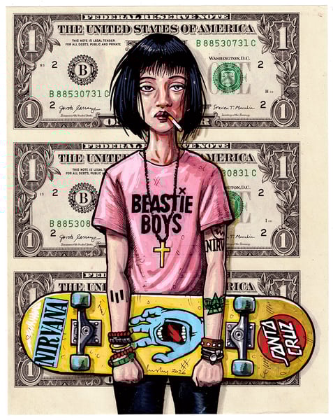 Image of Uncut Dollar Original. Skater Girl.