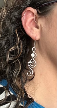 Image 1 of Silver swirls earrings 