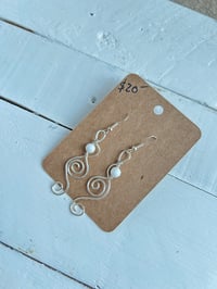 Image 3 of Silver swirls earrings 