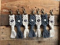 Macramé Lava Stone Keychains