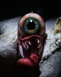 Image 3 of Twisty tongue pendant, OOAK Green Glow