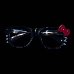 Image of hello kitty bow nerd glasses!