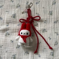 Image 2 of PREORDER Red Goodluck Bunny Keychain