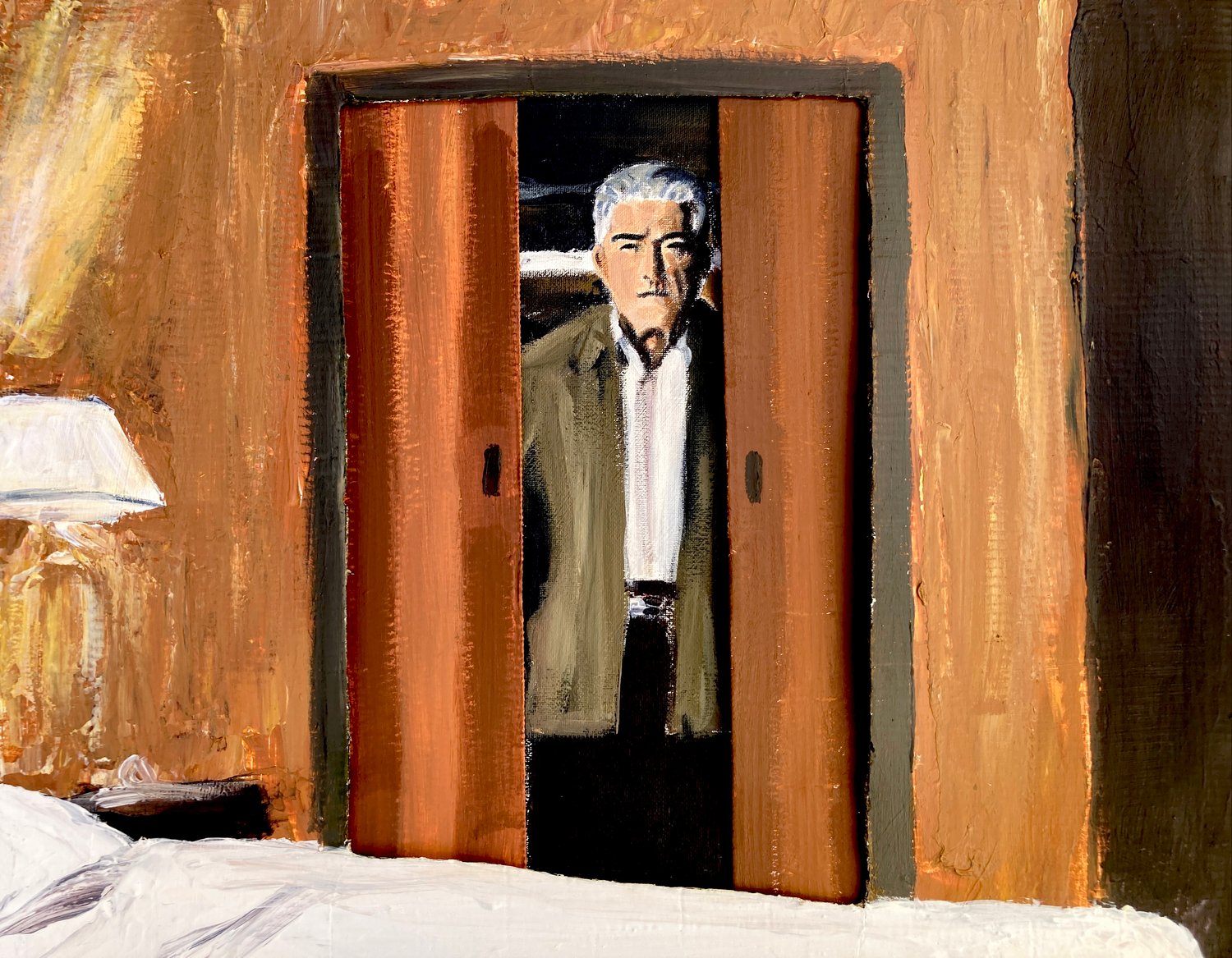 Image of Phil whacks Vito (original painting)