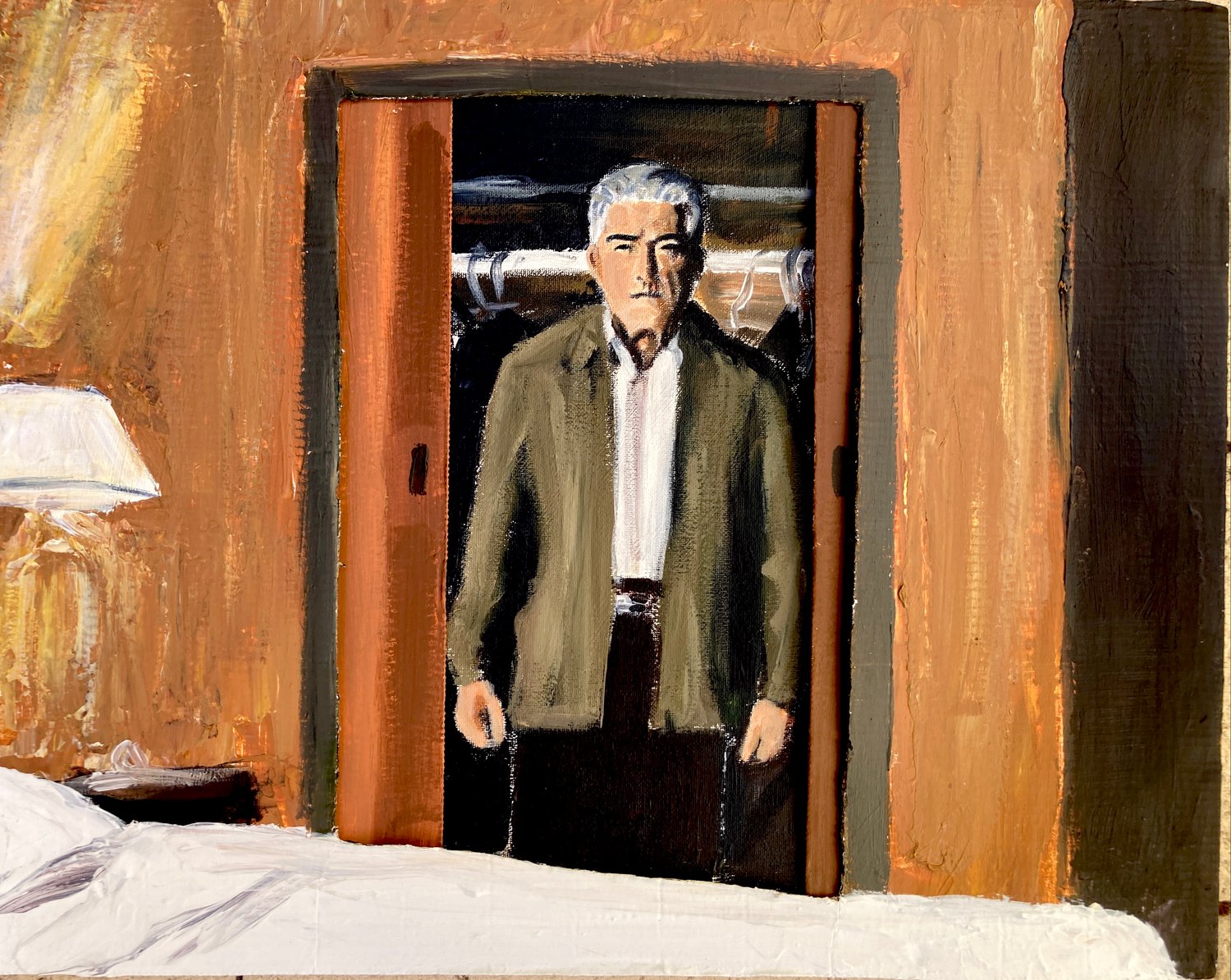 Image of Phil whacks Vito (original painting)