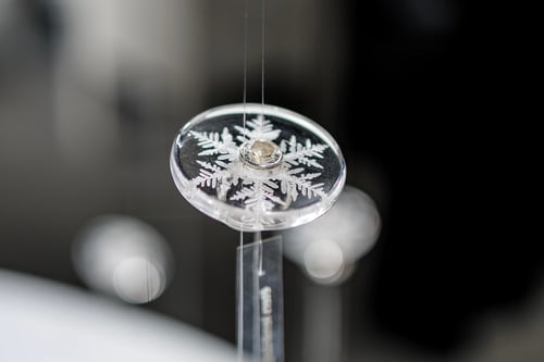 Image of "The purer ether shines" silver ring with rock crystal · PURIOR AETHER FULSIT ·