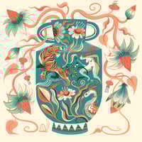 Image 2 of Beastly Vase Giclee Print **PRESALE**