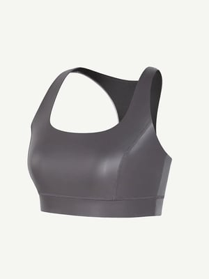 Ultra Elasticity Silver Film Sport Bra with Removable cups