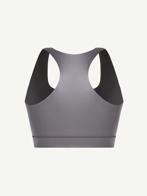 Ultra Elasticity Silver Film Sport Bra with Removable cups