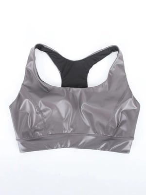 Ultra Elasticity Silver Film Sport Bra with Removable cups