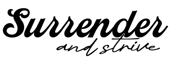 Image of Surrender and Strive Temporary Tattoo 3x3