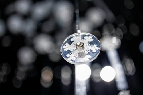 Image of "For “joy..." silver ring with rock crystal · ENIM ANIMI ELATIO... ·