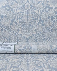 Authentic vintage wallpaper: 1980s Vintage Morris & Co Wallpaper Rolls - Sunflower Dusky Blue Traditional - (Set of 2 or 3 Rolls) – main image