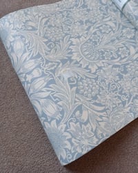 1980s Vintage Morris & Co Wallpaper Rolls - Sunflower Dusky Blue Traditional - (Set of 2 or 3 Rolls) – detail view 5