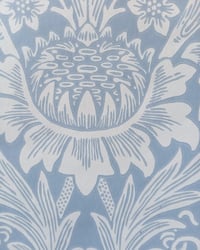 1980s Vintage Morris & Co Wallpaper Rolls - Sunflower Dusky Blue Traditional - (Set of 2 or 3 Rolls) – detail view 10