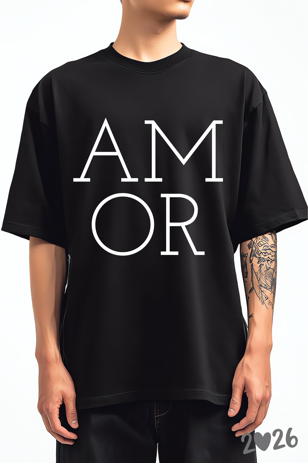 Image of AMOR STREET WEAR HEAVY TEE FOR MAN 