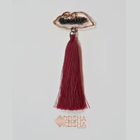 Mega Galuh Brooch garnet copper jewelry by Deisha Keisha