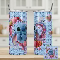 Image 1 of San Valentín Stich tumblr 20 oz 