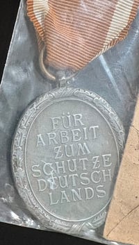 Image 4 of WW2 (Nazi Germany) West Wall Medal w/Original Issue Packet - Authentic Issue